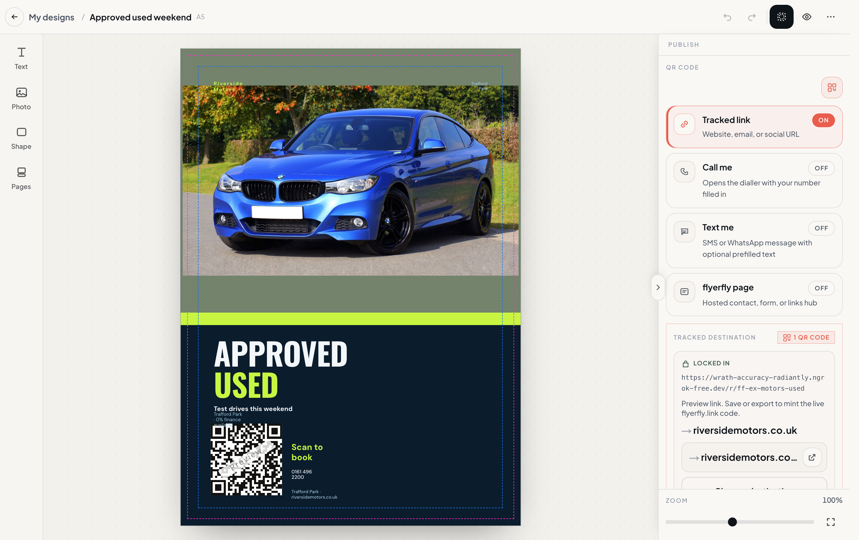 Riverside Motors editor screenshot